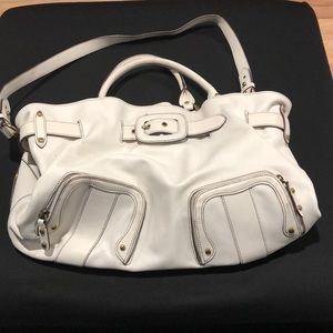 Big White Cole Haan Shoulder Tote